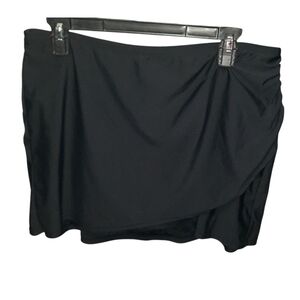 Time and Tru Black Swimsuit Skirt Large